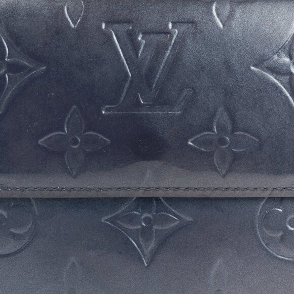 Louis Vuitton Indigo Monogram Vernis Leather Billfold Wallet w/ Four Card Slots - Picture 7 of 11